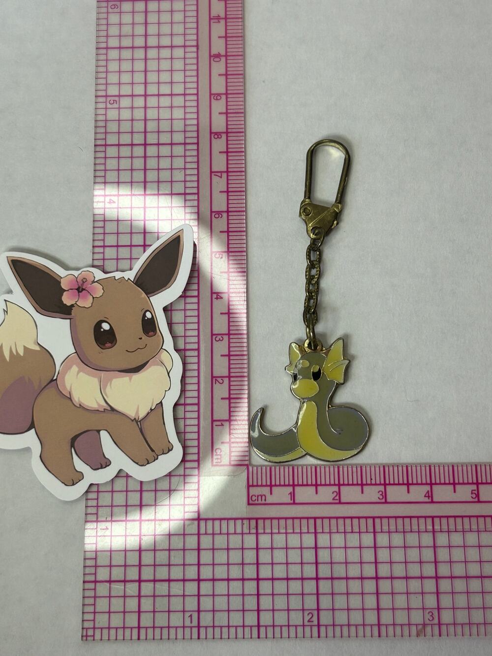 Vintage Pokemon Metal Keychain Charm Dratini